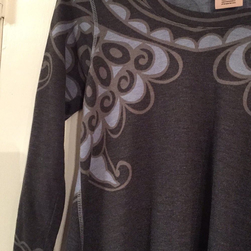 Philosophy Tunic Top/Dress Paisley Gray/ Blue Sz S - Picture 5 of 8